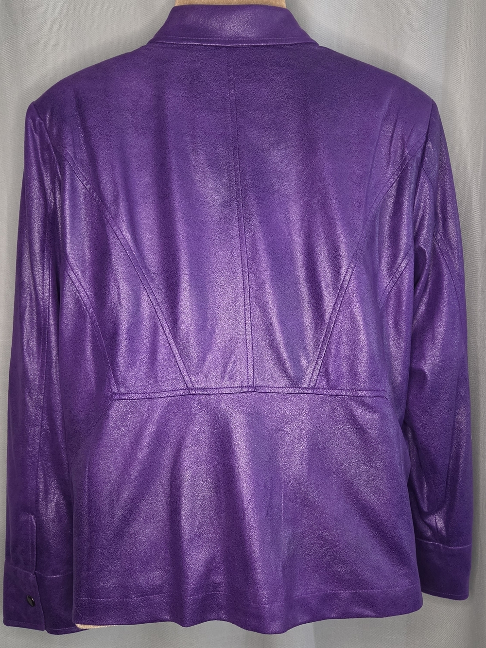 Nancy Bolen City Girl Purple Women's Zip-Front Jacket Size XL - Picture 2 of 9